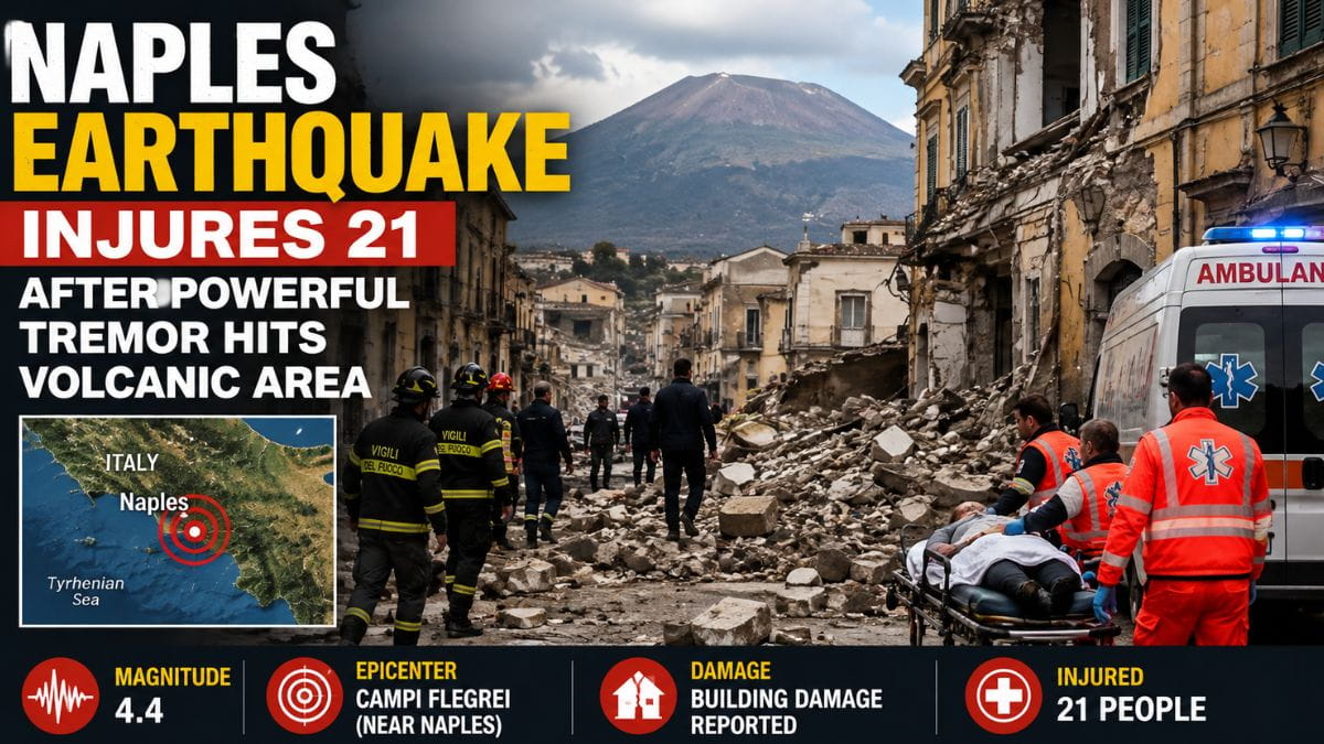 Naples Earthquake Injures 21 After Powerful Tremor Hits Volcanic Area